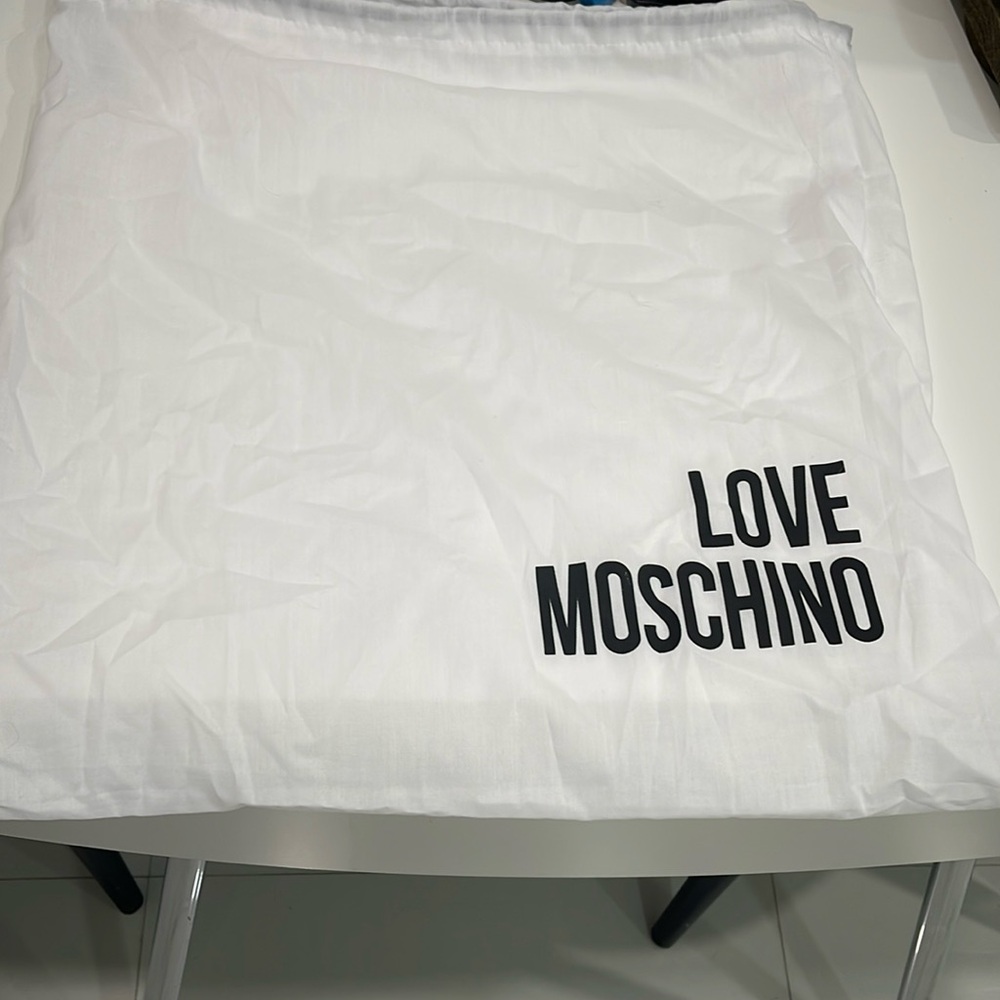 Love Moschino White & Black Large Duster Bag 18" x 18"